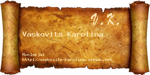 Vaskovits Karolina névjegykártya